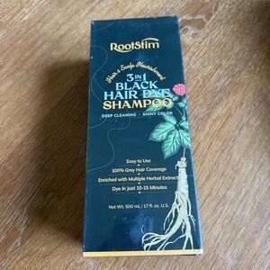 RootsStim Black Hair Dye Shampoo 3-in-1 NEW